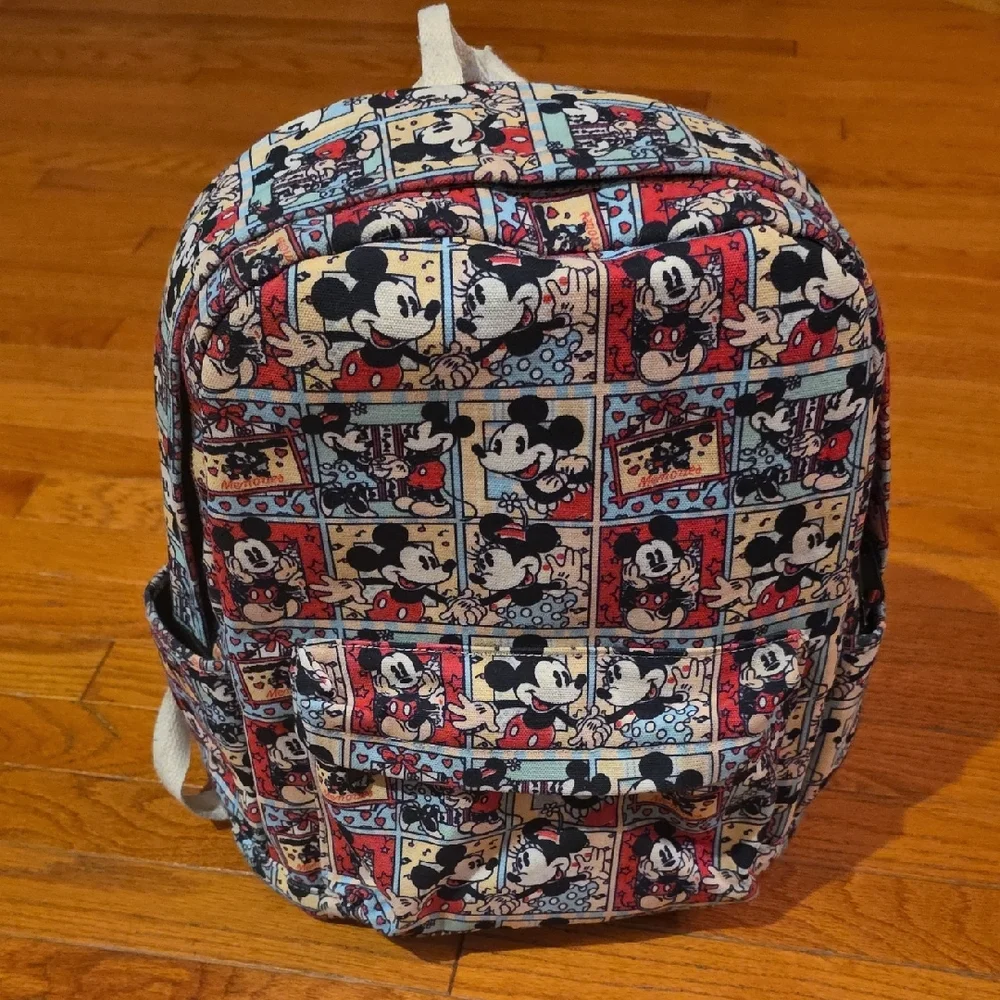 Disney Backpack - Mickey And Minnie Mouse Canvas Backpack - Picture 5 of 15
